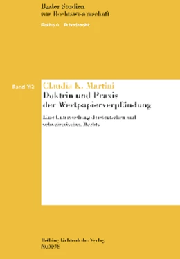 Abbildung von Martini | Doktrin und Praxis der Wertpapierverpfändung | 1. Auflage | 2014 | Band 113 | beck-shop.de