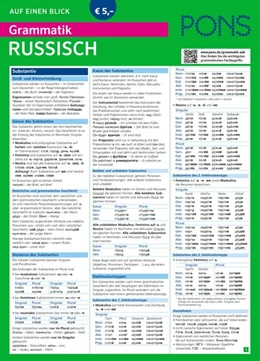 Abbildung von PONS Grammatik auf einen Blick Russisch | 1. Auflage | 2014 | beck-shop.de
