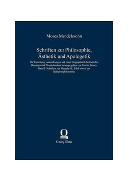 Abbildung von Mendelssohn | Schriften zur Philosophie, Ästhetik und Apologetik | 1. Auflage | 2013 | beck-shop.de