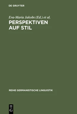 Abbildung von Jakobs / Rothkegel | Perspektiven auf Stil | 1. Auflage | 2013 | beck-shop.de