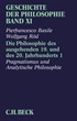 Cover: Basile, Pierfrancesco / Röd, Wolfgang, Die Philosophie des ausgehenden 19. und des 20. Jahrhunderts 1: Pragmatismus und analytische Philosophie