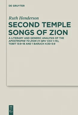 Abbildung von Henderson | Second Temple Songs of Zion | 1. Auflage | 2014 | beck-shop.de