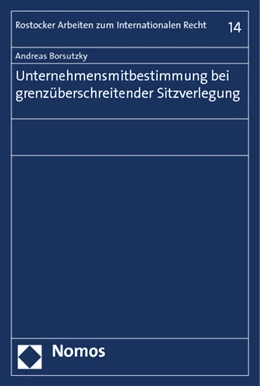 Abbildung von Borsutzky | Unternehmensmitbestimmung bei grenzüberschreitender Sitzverlegung | 1. Auflage | 2014 | 14 | beck-shop.de
