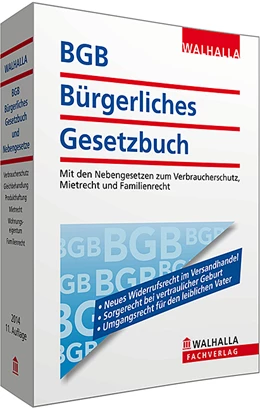 Abbildung von Walhalla Fachredaktion | BGB - Bürgerliches Gesetzbuch • Ausgabe 2014 | 11. Auflage | 2014 | beck-shop.de