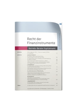 Abbildung von Recht der Finanzinstrumente | 8. Auflage | 2024 | beck-shop.de
