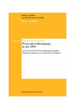 Abbildung von Harzbecker | Prozessbeschleunigung in der ZPO | 1. Auflage | 2014 | Band 114 | beck-shop.de