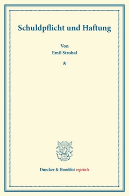 Abbildung von Strohal | Schuldpflicht und Haftung. | 1. Auflage | 2014 | beck-shop.de