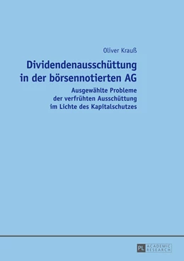 Abbildung von Krauß | Dividendenausschüttung in der börsennotierten AG | 1. Auflage | 2014 | beck-shop.de