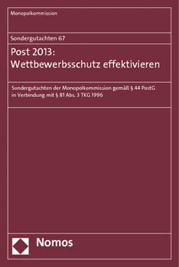 Abbildung von Monopolkommission | Sondergutachten 67: Post 2013: Wettbewerbsschutz effektivieren | 1. Auflage | 2014 | 67 | beck-shop.de