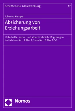 Abbildung von Kemper | Absicherung von Erziehungsarbeit | 1. Auflage | 2014 | 37 | beck-shop.de