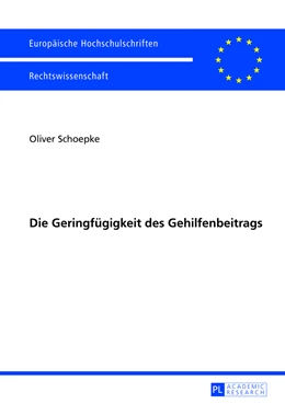 Abbildung von Schoepke | Die Geringfügigkeit des Gehilfenbeitrags | 1. Auflage | 2013 | 5455 | beck-shop.de
