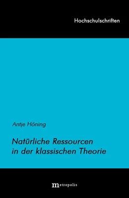 Abbildung von Höning | Natürliche Ressourcen in der klassischen Theorie | 1. Auflage | | 39 | beck-shop.de