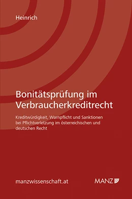 Abbildung von Heinrich | Bonitätsprüfung im Verbraucherkreditrecht | 1. Auflage | 2014 | beck-shop.de