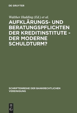 Abbildung von Hadding / Hopt | Aufklärungs- und Beratungspflichten der Kreditinstitute - Der moderne Schuldturm? | 1. Auflage | 1993 | 3 | beck-shop.de