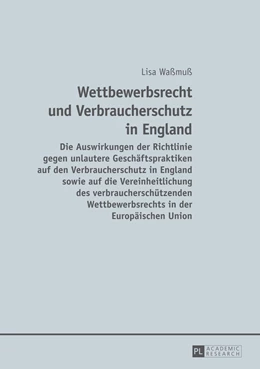 Abbildung von Waßmuß | Wettbewerbsrecht und Verbraucherschutz in England | 1. Auflage | 2014 | beck-shop.de
