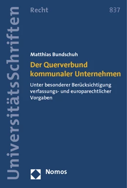 Abbildung von Bundschuh | Der Querverbund kommunaler Unternehmen | 1. Auflage | 2014 | 837 | beck-shop.de
