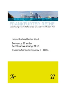 Abbildung von Wandt / Dreher | Solvency II in der Rechtsanwendung 2013 | 1. Auflage | 2014 | 27 | beck-shop.de