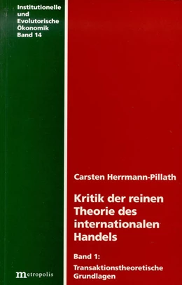 Abbildung von Kritik der reinen Theorie des internationalen Handels | 1. Auflage | | beck-shop.de