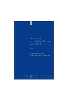 Abbildung von Hagedorn | Die älteren griechischen Katenen zum Buch Hiob 4. Register | 1. Auflage | 2014 | beck-shop.de