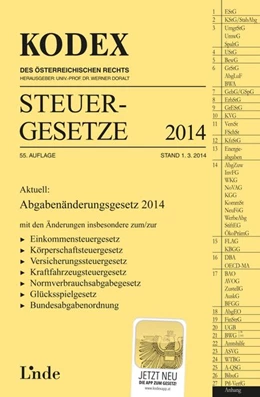 Abbildung von Grabner / Ritz | KODEX Steuergesetze 2014 | 55. Auflage | 2014 | beck-shop.de