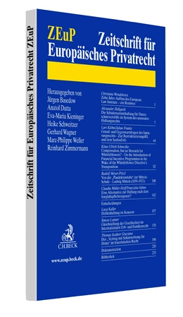 Abbildung von ZEuP • Zeitschrift für Europäisches Privatrecht | 26. Auflage | 2024 | beck-shop.de