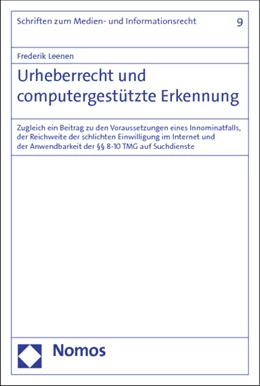 Abbildung von Leenen | Urheberrecht und computergestützte Erkennung | 1. Auflage | 2014 | 9 | beck-shop.de
