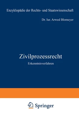 Abbildung von Blomeyer | Zivilprozessrecht | 1. Auflage | 2012 | beck-shop.de