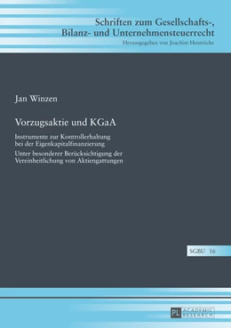 Abbildung von Winzen | Vorzugsaktie und KGaA | 1. Auflage | 2014 | 16 | beck-shop.de