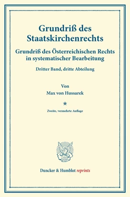 Abbildung von Hussarek / Finger | Grundriß des Staatskirchenrechts. | 2. Auflage | 2014 | beck-shop.de