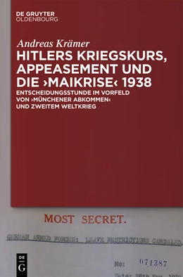 Abbildung von Krämer | Hitlers Kriegskurs, Appeasement und die 