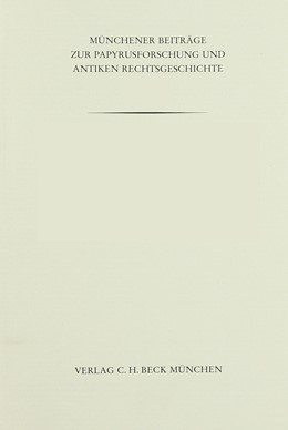 Cover: Hellebrand, Walter, Das Prozeßzeugnis im Rechte der gräco-ägyptischen Papyri