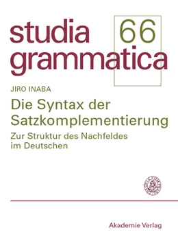 Abbildung von Inaba | Die Syntax der Satzkomplementierung | 1. Auflage | 2014 | beck-shop.de