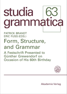Abbildung von Brandt / Fuß | Form, Structure, and Grammar | 1. Auflage | 2014 | beck-shop.de