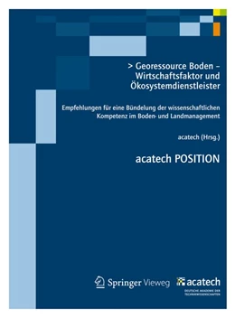 Abbildung von Acatech | Georessource Boden - Wirtschaftsfaktor und Ökosystemdienstleister | 1. Auflage | 2014 | beck-shop.de