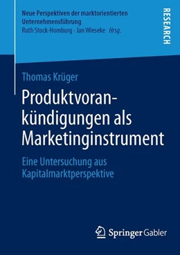 Abbildung von Krüger | Produktvorankündigungen als Marketinginstrument | 1. Auflage | 2014 | beck-shop.de