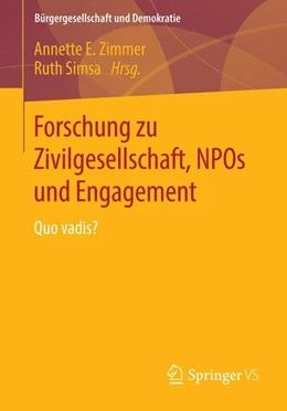 Abbildung von Zimmer / Simsa | Forschung zu Zivilgesellschaft, NPOs und Engagement | 1. Auflage | 2014 | beck-shop.de