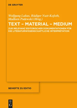 Abbildung von Lukas / Nutt-Kofoth | Text - Material - Medium | 1. Auflage | 2014 | beck-shop.de