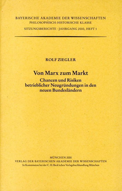 Cover: Ziegler, Rolf, Von Marx zu Markt