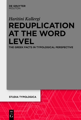 Abbildung von Kallergi | Reduplication at the Word Level | 1. Auflage | 2015 | beck-shop.de