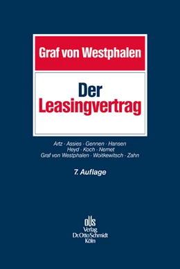Abbildung von von Westphalen (Hrsg.) | Der Leasingvertrag | 7. Auflage | 2014 | beck-shop.de