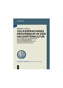 Abbildung von Nöcker | Volkssprachiges Proverbium in der Gelehrtenkultur | 1. Auflage | 2015 | beck-shop.de