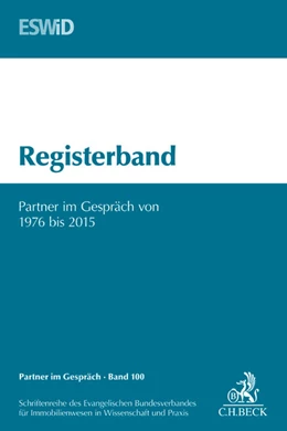 Abbildung von Registerband | 1. Auflage | 2015 | Band 100 | beck-shop.de