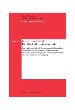 Abbildung von Luginbühl | Die Beschaffungsbeschwerde | 1. Auflage | 2014 | Band 88 | beck-shop.de