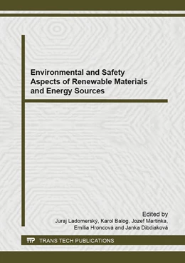 Abbildung von Ladomerský / Balog | Environmental and Safety Aspects of Renewable Materials and Energy Sources | 1. Auflage | 2014 | beck-shop.de