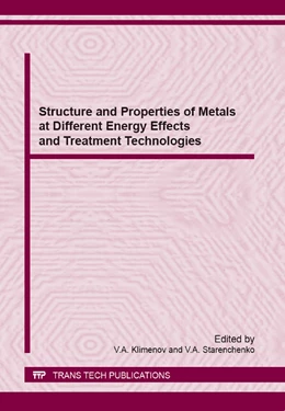 Abbildung von Klimenov / Starenchenko | Structure and Properties of Metals at Different Energy Effects and Treatment Technologies | 1. Auflage | 2014 | beck-shop.de