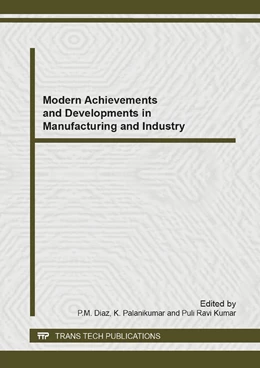 Abbildung von Diaz / Palanikumar | Modern Achievements and Developments in Manufacturing and Industry | 1. Auflage | 2014 | beck-shop.de