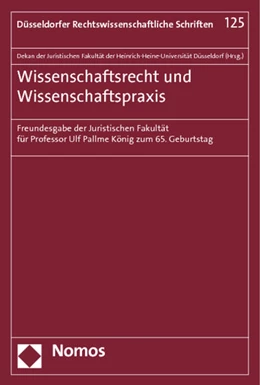 Abbildung von Juristische Fakultät der Heinrich-Heine-Universität Düsseldorf (Hrsg.) | Wissenschaftsrecht und Wissenschaftspraxis | 1. Auflage | 2014 | 125 | beck-shop.de