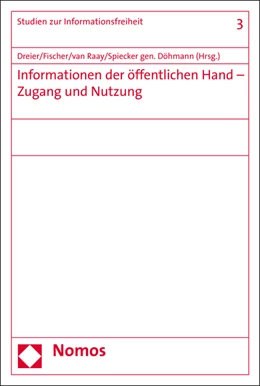 Abbildung von Dreier / Spiecker gen. Döhmann | Informationen der öffentlichen Hand | 1. Auflage | 2016 | 3 | beck-shop.de