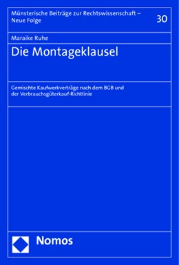 Abbildung von Ruhe | Die Montageklausel | 1. Auflage | 2014 | 30 | beck-shop.de