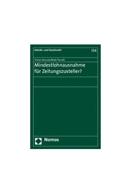 Abbildung von Barczak / Pieroth | Mindestlohnausnahme für Zeitungszusteller? | 1. Auflage | 2014 | 134 | beck-shop.de